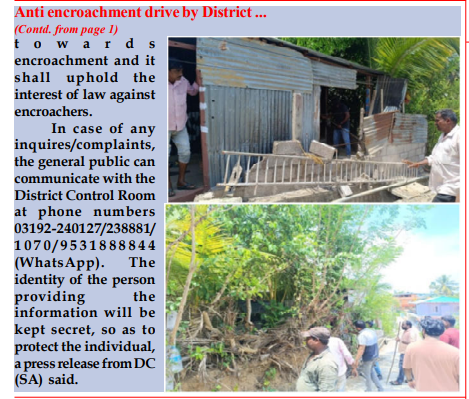 #NewAndamans
#ZeroTolerance 

@DcSouthandaman continues its #AntiEncroachment drive, demolished illegal structures & restored an area of 250 sq. mtrs at Prothrapur village to its original position. Also cautioned general public to refrain from encroaching on Govt. land.