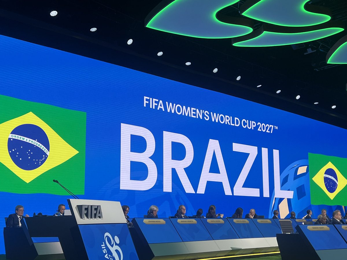 Congratulations to Brazil for winning the bid to host he fifa women’s World Cup 2027. Parabéns