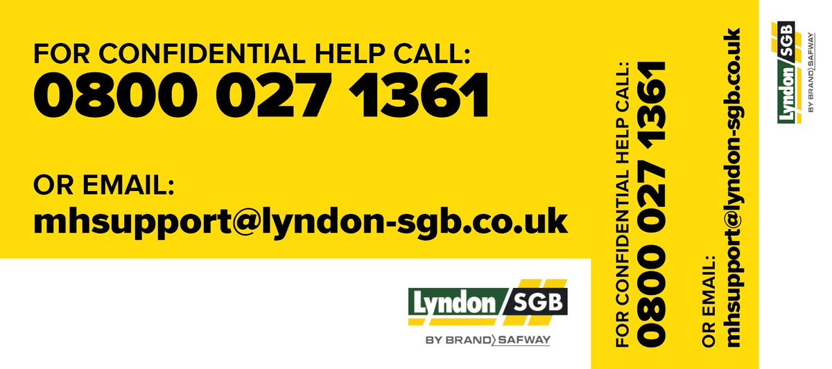 Are you struggling? 🤯 Don’t struggle alone… 🤝🏻 It is OK not to be OK… 👍🏻 We are here with a 24:7:365 support service for anyone 👂🏻 📲 0800 027 1361 📧 mhsupport@lyndon-sgb.co.uk #WeAreOne #LyndonSGB #AtWorkForYou #MentalHealthAwareness #MentalHealthMatters