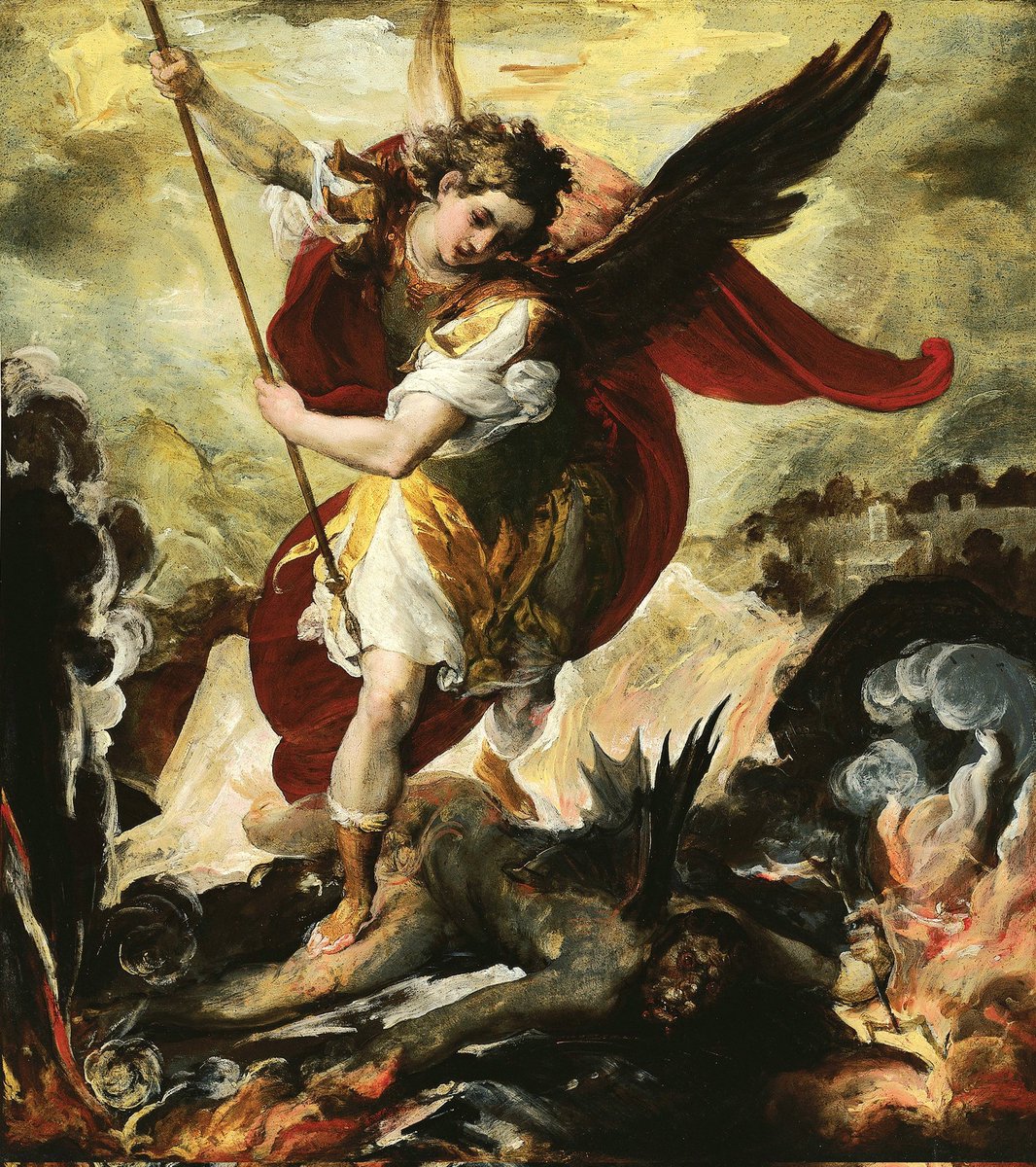 Francesco Maffei The Archangel Michael overthrowing Lucifer, ca.1620