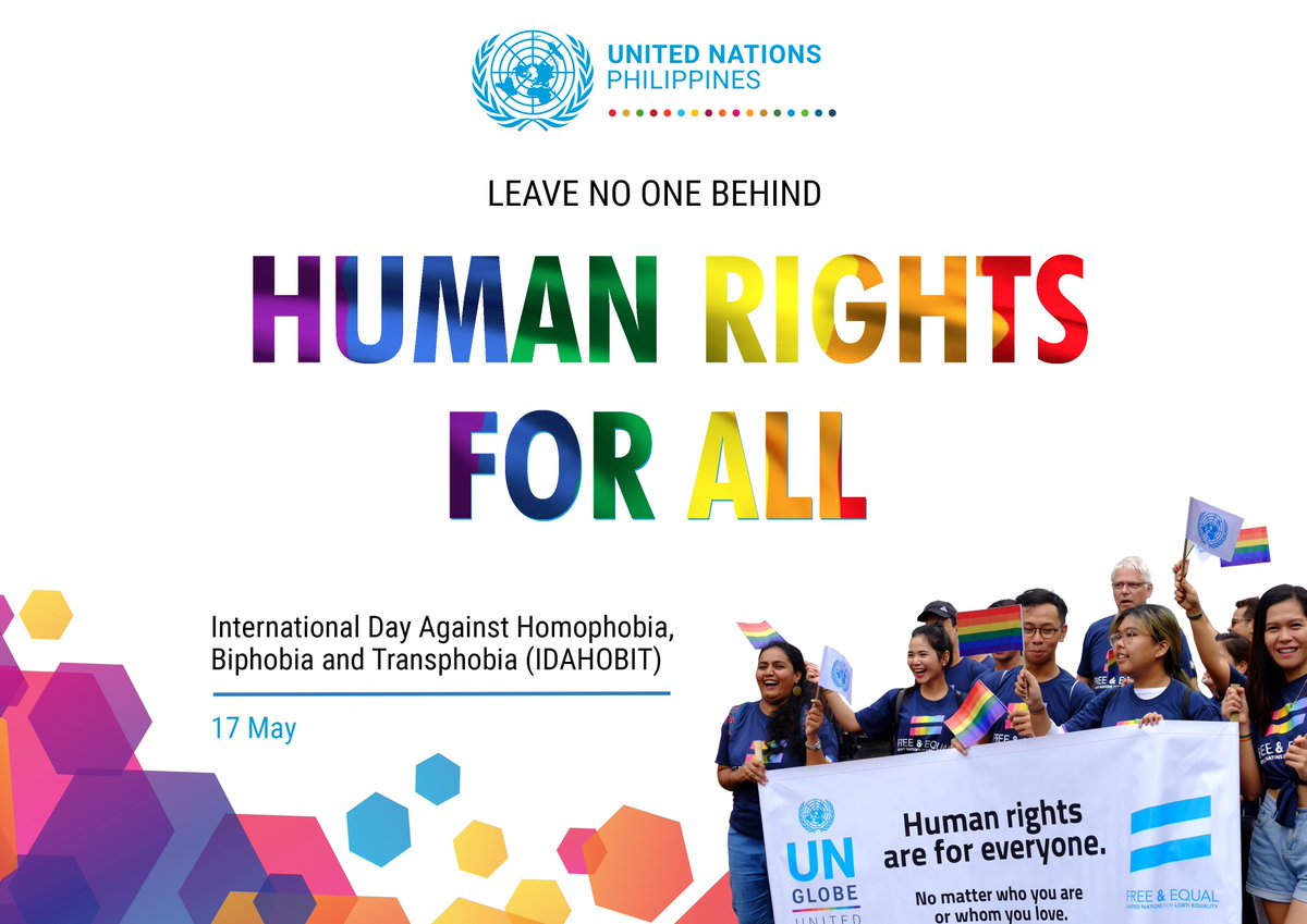 Human rights are for everyone —no matter who you are or whom you love. ❤️🧡💛💚💙💜

#StandUp4HumanRights everyday! #LeaveNoOneBehind - Fight for Equality, Freedom and Justice for all.