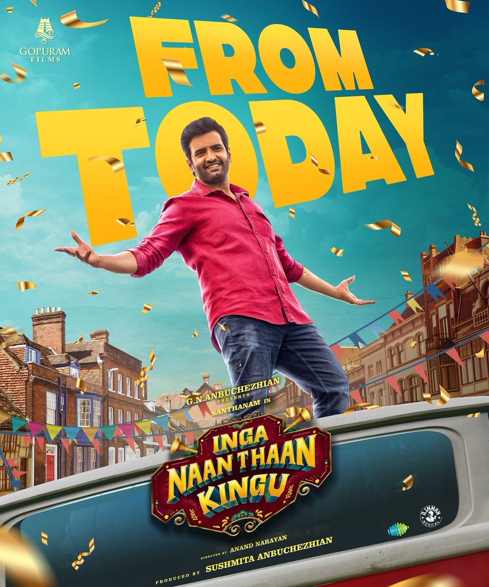 #santhanam 's #inganaanthaankingu releasing today at Sri Balakrishna Talkies. Book your tickets now at the box office and Paytm ticket new app. #SBKTalkies #fromtoday