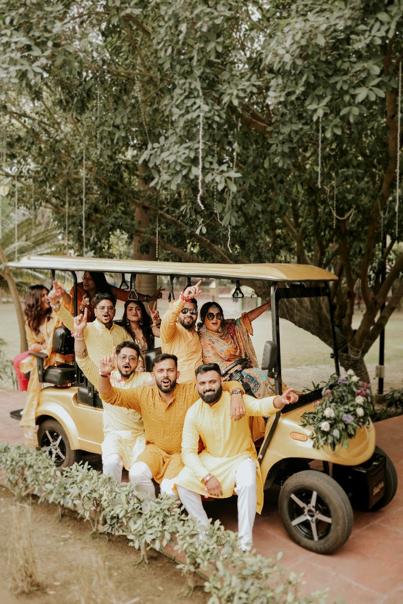 'Radiating happiness as they dance through the moments, painting memories with strokes of joy.'✨

Kunal & Arti 
📸: Studio Memory Lane 
  #wedding #indianwedding #photography #candidmoments #haldi