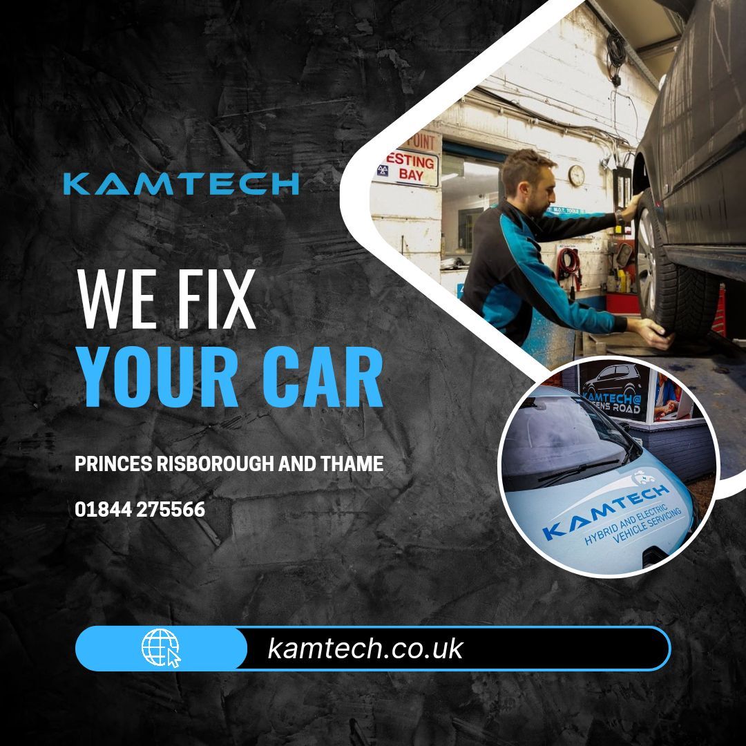 Get back on the road with confidence! Trust KAMTECH Garages for top-notch car repairs and maintenance services. 🛠️🚗 

Visit kamtech.co.uk to book your appointment today! #KAMTECHGarages #CarRepairs #AutoMaintenance #TrustworthyMechanics #OnTheRoadAgain