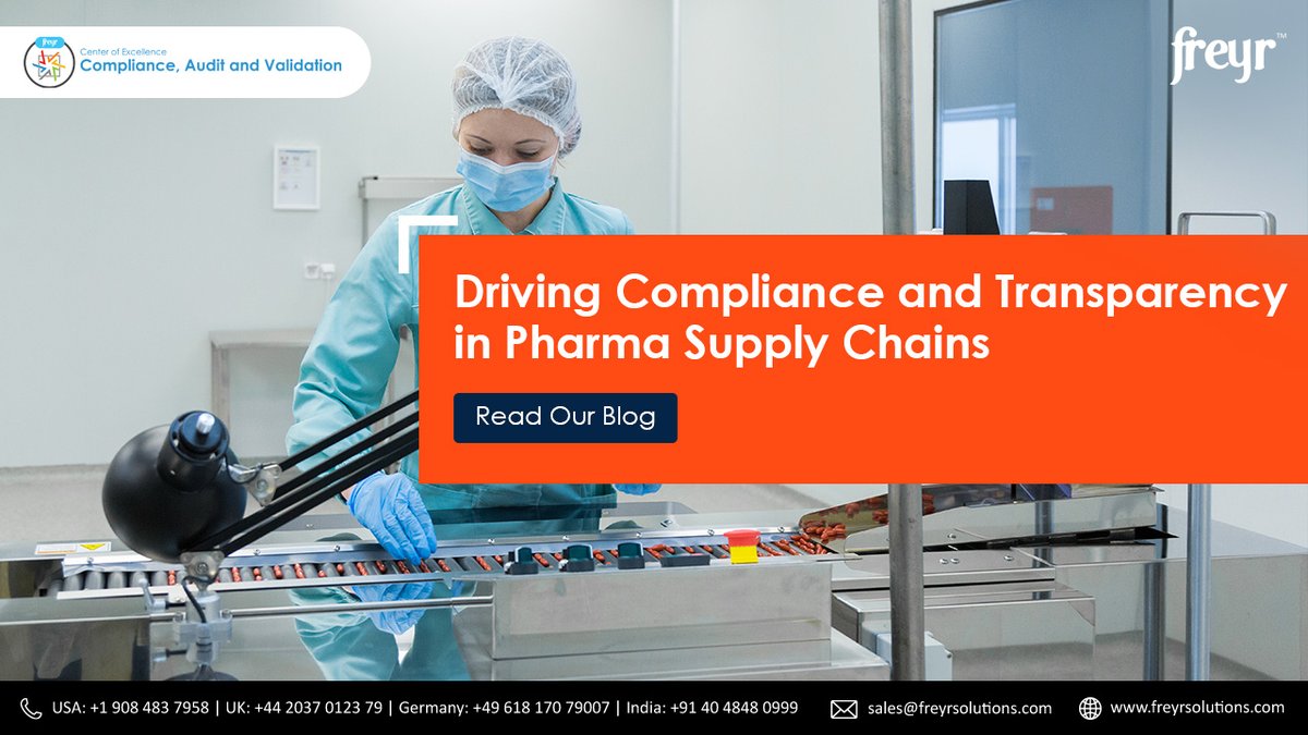 Learn how to ensure #quality and #safety through enhanced #compliance and #transparency in the #supplychain. Read our blog now.  freyrsolutions.com/blog/driving-c… 
#RegulatoryCompliance #SupplyChainManagement #Pharmaceuticals #DrugSafety #FreyrSolutions