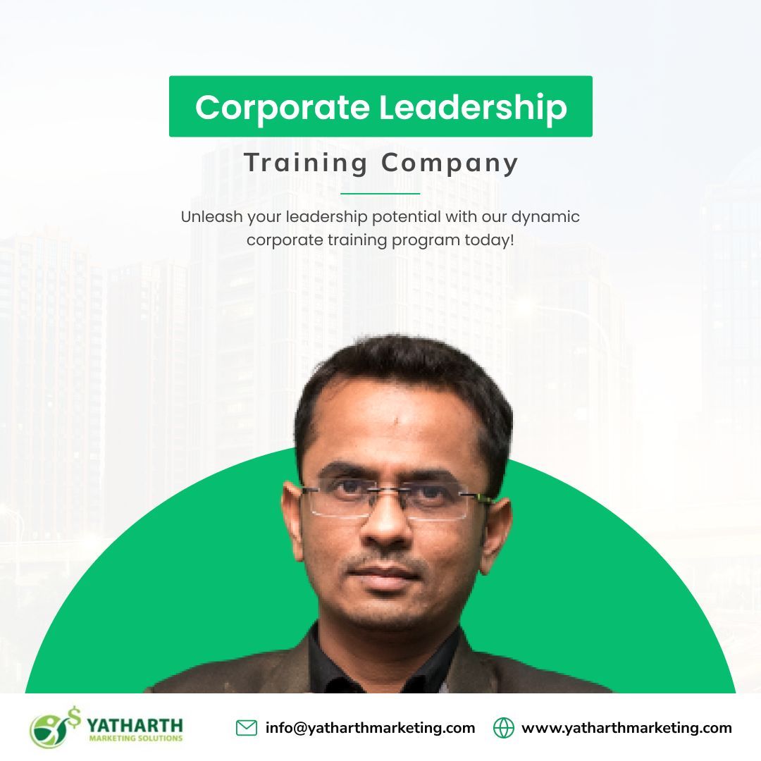 Step into your full potential with Yatharth Marketing Solutions' Corporate Leadership Training Program🚀

Empower yourself, inspire your team, and lead with purpose.🎯 

Enroll now for a journey of growth and success📈 

#LeadershipTraining #CorporateLeadership #LeadershipSkills