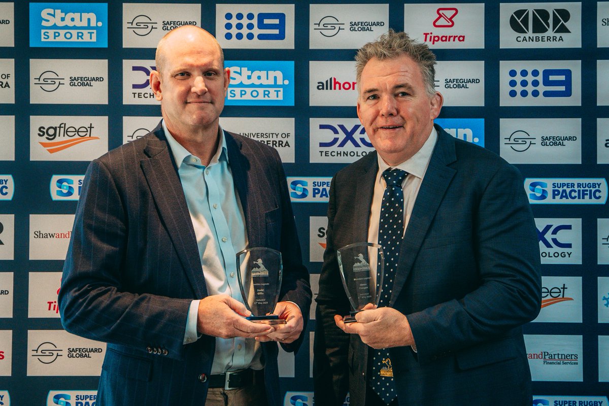 🏆 𝐁𝐫𝐮𝐦𝐛𝐢𝐞𝐬 𝐋𝐞𝐠𝐞𝐧𝐝𝐬 inducted at 2024 State of the Union event.

Read More: bit.ly/4bDC25V

#BrumbiesFamily