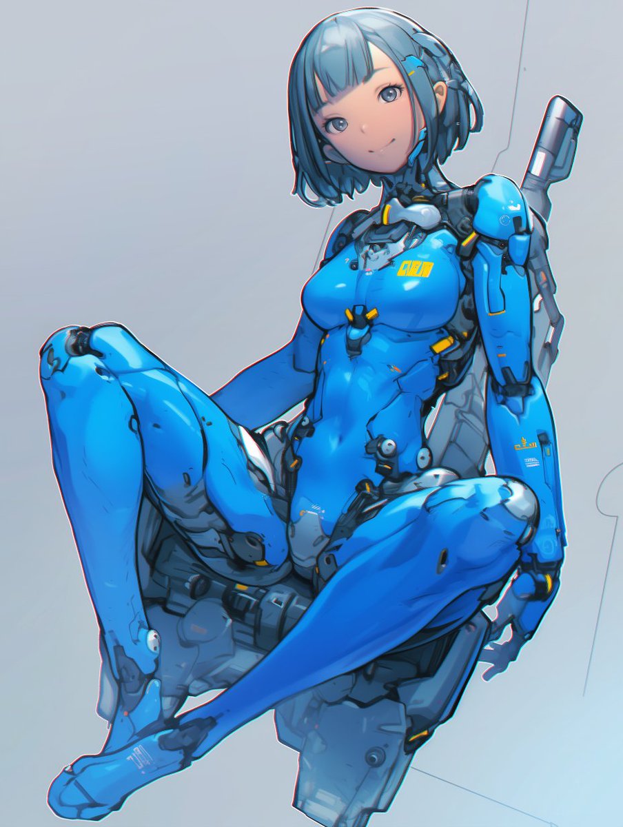 ブルーボディのサイボーグガール
blue body cyborg girl