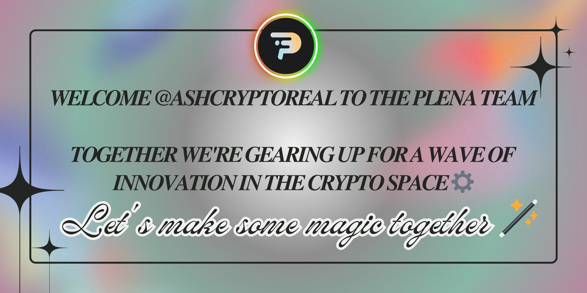 Hey $PLENA Fam

Gear up for an innovative wave with @Ashcryptoreal joining Plena's Angel Investor squad as part of our #2 series! ⚙️

What do YOU want from the #PlenaCryptoSuperApp? Share your requests & desires - it's your magic too! 🪄

#PlenaFinance #Crypto  #FutureofFinance