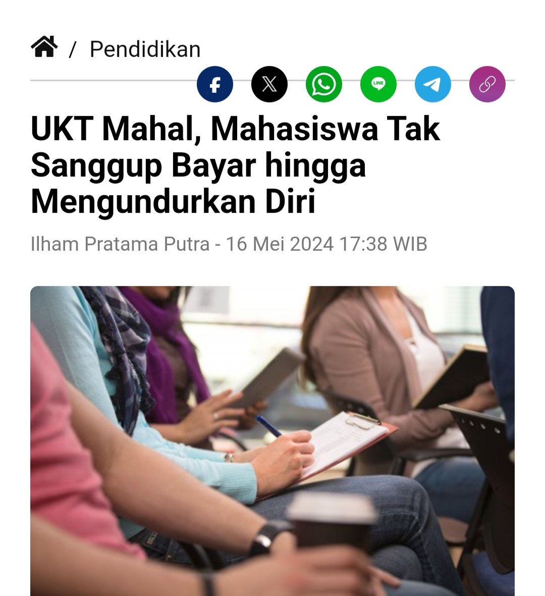 Anggaran UI thn lalu Rp 3,2 triliun (UGM  Rp 3 triliun). Mahal juga kelola kampus besar. 

Nah UI dpt bantuan dana pemerintah 15% saja (Rp 500m). 

Sisanya atau Rp 2,7 triliun, UI harus akrobat cari via UKT x aneka usaha x hibah. 

Harusnya RI kasi bantuan 50%. Jngn hanya 15%.