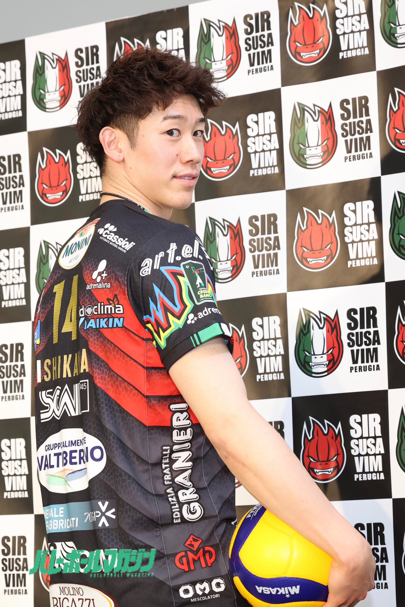 ペルージャ 男子バレーボール日本代表 石川祐希選手 ユニフォーム