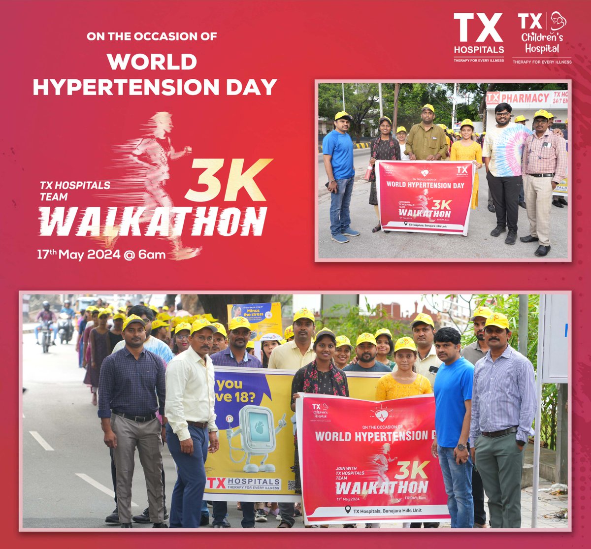 Success at the @World Hypertension Day 2024 3K Run with TX Hospitals! 🏃🎉 Together, we raised awareness and made a significant impact on hypertension health. #WorldHypertensionDay2024 #TXHospitals