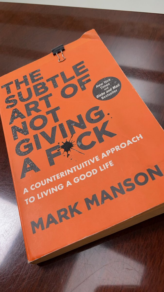 Just finished 'The Subtle Art of Not Giving a F*ck' by Mark Manson. A raw, real, and refreshing take on living a meaningful life. No wonder it's a bestseller! Highly recommend! 📚✨ #Philosophy #BookLovers #MarkManson #LifeLessons