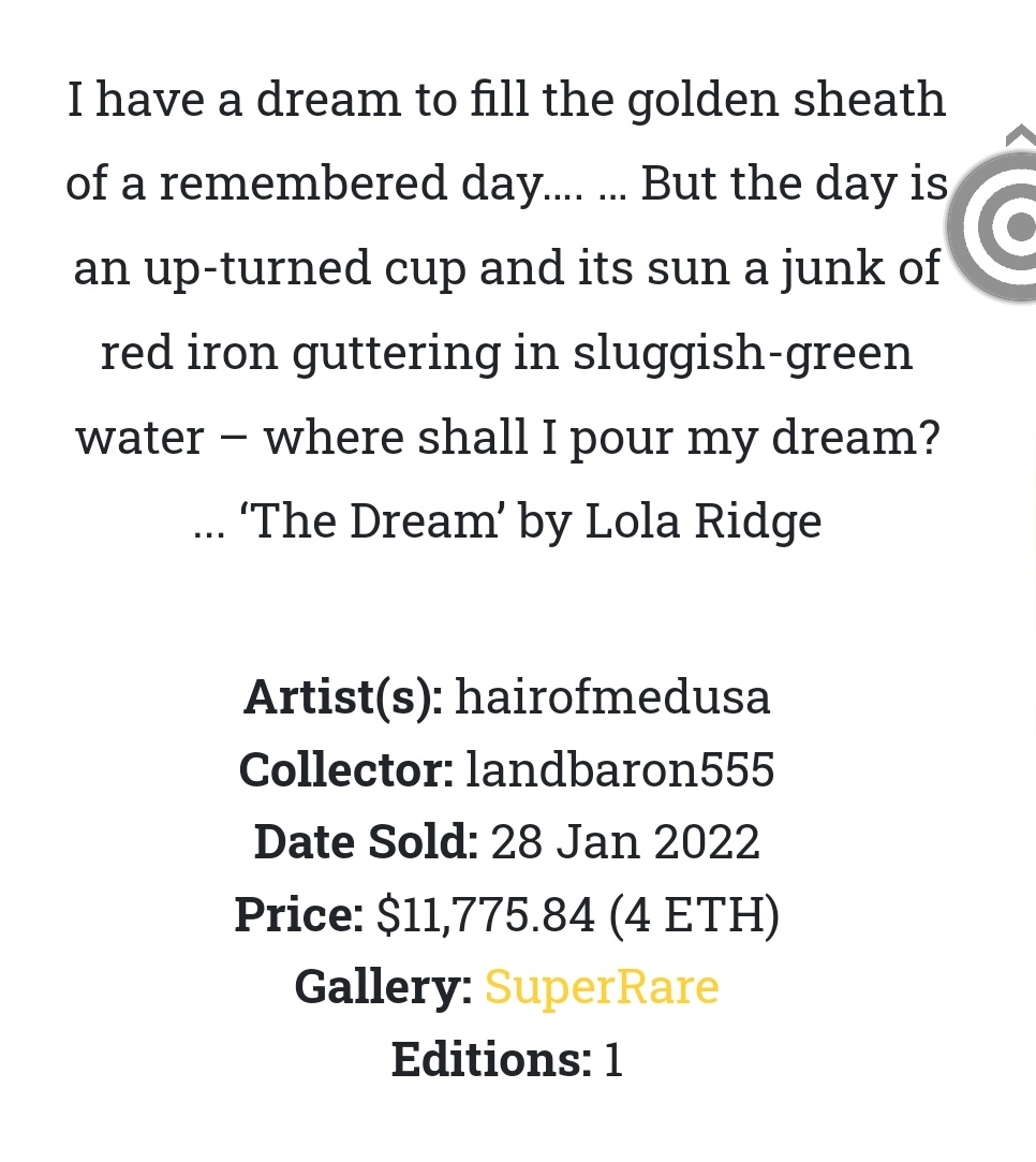 morning you! 🫶

💥
I have a dream to fill the golden sheath of a remembered day..... But the day is an up-turned cup and its sun a junk of red iron guttering in sluggish-green water - where shall I pour my dream?
... 'The Dream' by Lola Ridge

A Metamorphosis▫️

Owner