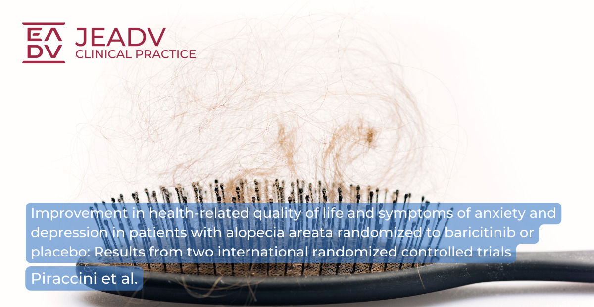 Piraccini et al. investigated #baricitinib's impact on HRQoL and well-being in severe #alopecia areata (AA) patients. Both doses (2mg/4mg) significantly improved HRQoL, anxiety, and depression compared to placebo in a study involving 1200 adults
👉bit.ly/4a8V7N7