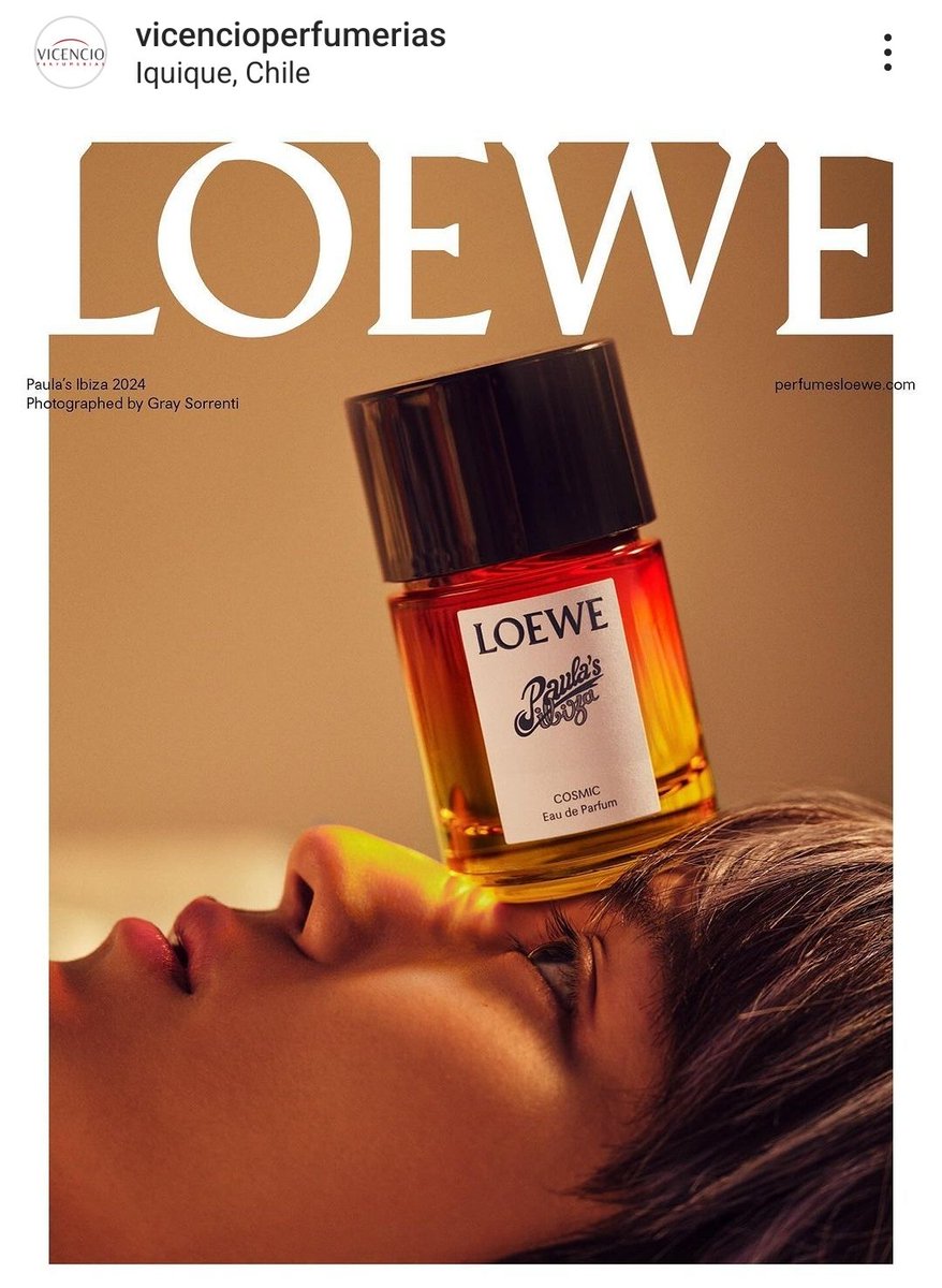 Vicencio Perfumerias (Chile) post about Loewe Cosmic EDP with Taeyong 

#loewetaeyong