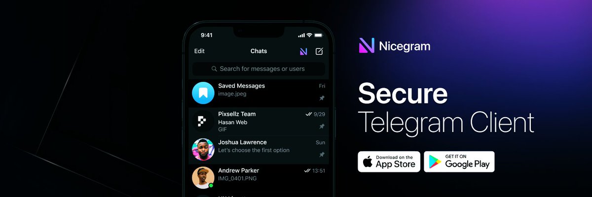 Aim to improve your messaging skills with #Nicegram!💥

Enjoy splendid benefits with @nicegramapp, among:

☆ Unmatched anonymity
☆ Unrestricted file sharing
☆ An expressive an engaging community that values creativity🖥

Be part of the revolution and get your journey started
