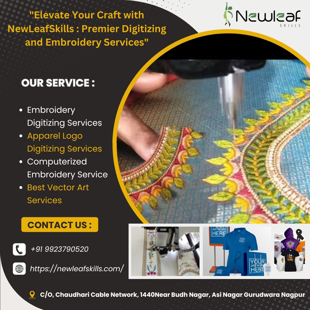 newleafskill's tweet image. Elevate your designs with precision and flair through our top-tier digitizing and embroidery services
>newleafskills.com
#embroiderydigitizingserviceinindia #embroideryserviceinindia #embroiderydigitizingservice #BestEmbroideryDigitizingServicesInIndia