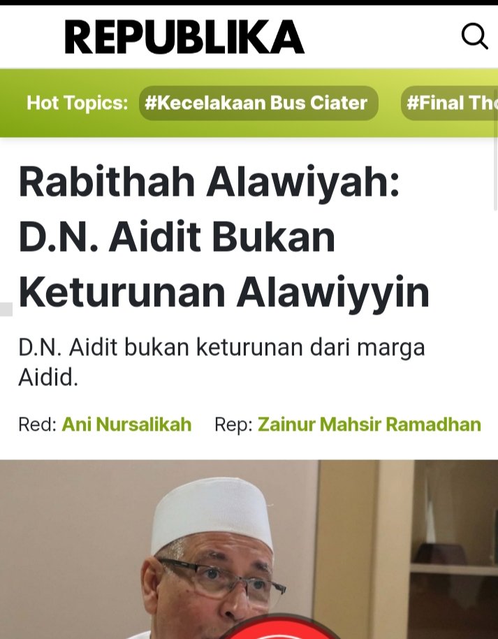 'D.N. Aidit bukanlah anak cucu Alawiyyin karena silsilah nasabnya tidak ditemukan dalam kitab pegangan yang dijadikan pedoman lembaga nasab yang ada di Indonesia.' 24/9/2020: Rabithah Alawiyah: D.N. Aidit Bukan Keturunan Alawiyyin khazanah.republika.co.id/berita/qh5fgw3… #DPRGemblungKronis