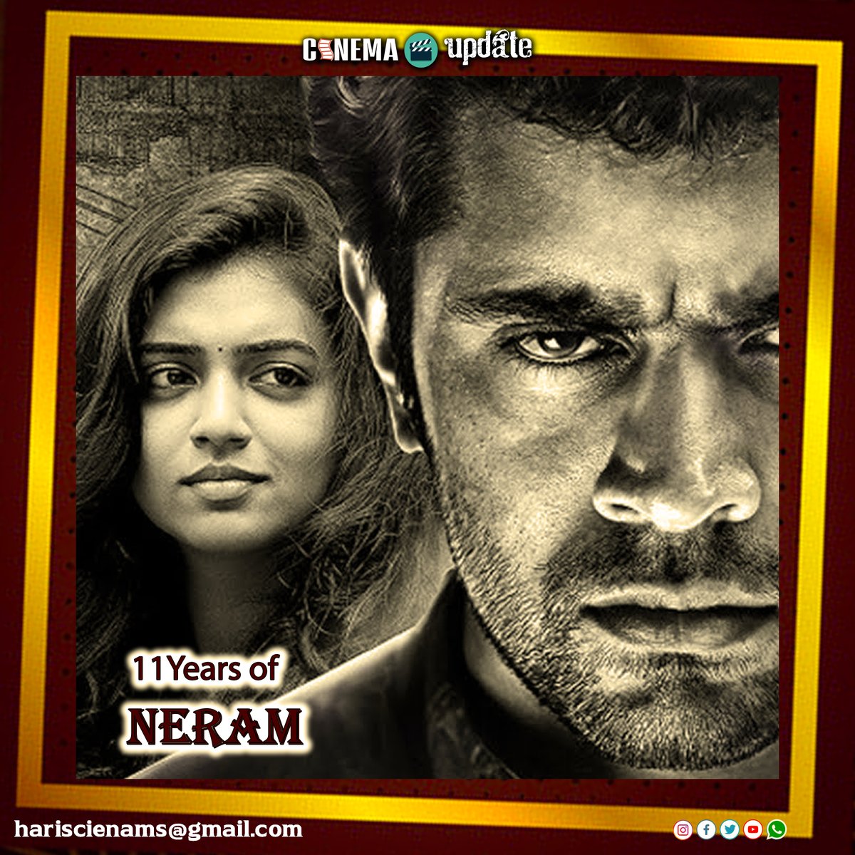 11 YEARS OF Neram
#Nazriyanazim #Nivinpauly #Bobbysimha #Nassar #Sijuwilson #Johnvijay