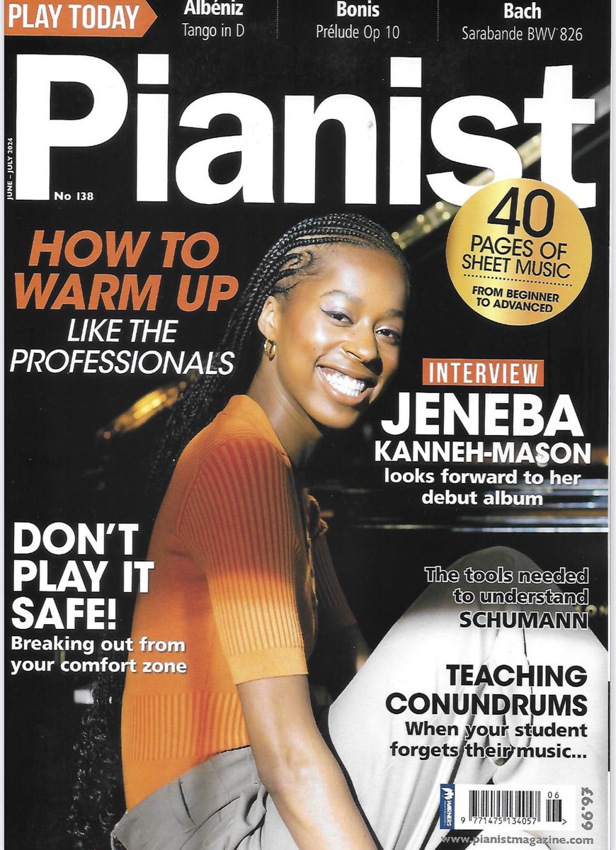 ‘I think music is such an incredible thing. Everyone should know that and see the benefits.. in schools and on younger people’ Jeneba cover and story @pianistmagazine today 🎹🎉