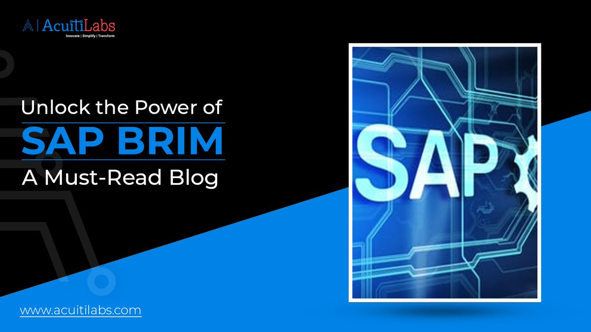 Acuiti__Labs's tweet image. Looking to explore the ins and outs of SAP BRIM &amp;amp; its relevance across various lines of business? Dive into our timeless blog post &amp;amp; discover the transformative potential of this game-changing solution! 
Read the full blog - bit.ly/4dKANDN  

#sapbrim #billing #sapblog