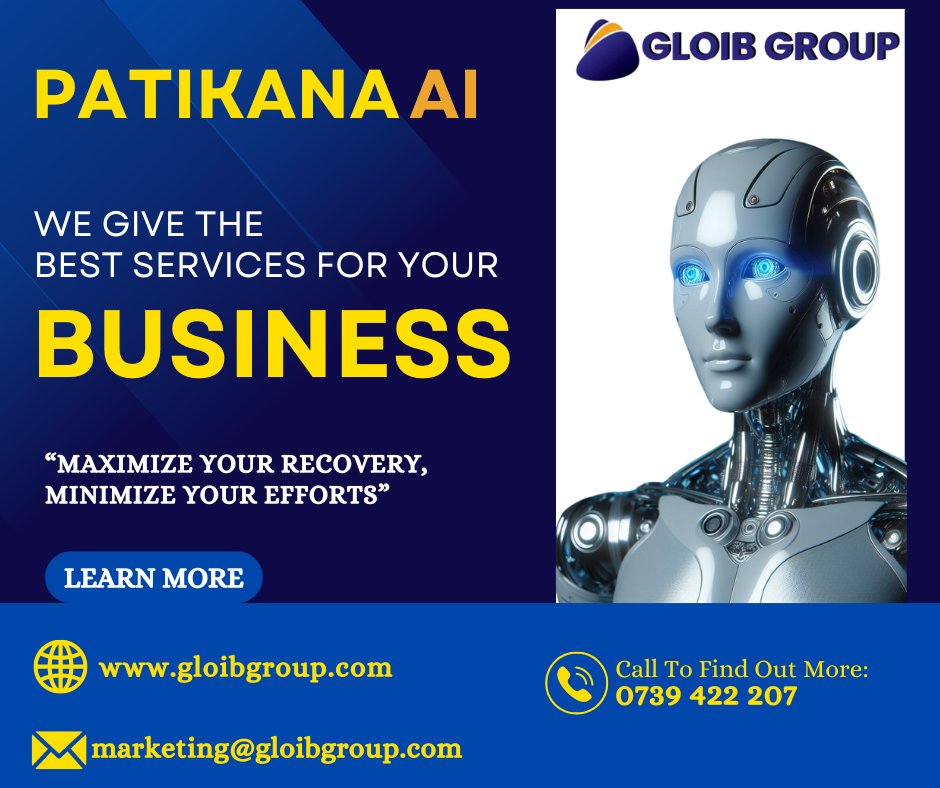👏 @GloibGroupLtd  we don’t just meet expectations – we exceed them. Your success is our priority because when you succeed, we succeed! 🌟 Every client is unique, and we tailor our solutions to fit your needs.
#gloibgroup #patikanaai #debtrecovery #customizedservice #clientfocus