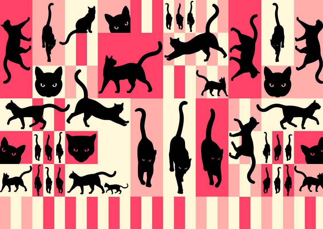 looking at viewer no humans :3 animal cat animal focus black cat  illustration images