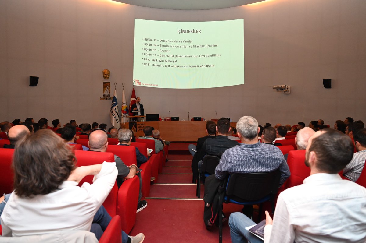 Odamız organizasyonunda, MMO Kocaeli Şubesi iş birliği ile ‘Sanayide Yangın Söndürme Sistemleri Test, Bakım, Kontrolü’ semineri Odamızda gerçekleştirildi. MMO Kocaeli Şubesi Üyesi, TM Yangın Sistemleri Genel Müdürü Onur Kalender gerçekleştirdiği sunumda önemli bilgiler aktardı.