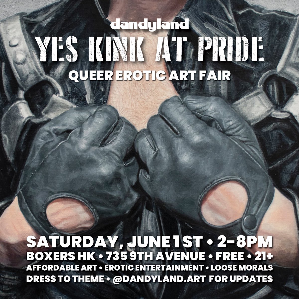 We are thrilled to be attending @dandylandart queer art fair on 6.1 @BoxersNYC . We’ll have a great selection of our tees, home goods & accessories. Mark your calendars! mischiefmates.com #gaykink #gay #nycgay #nycpride #gaypride @ILoveGayArt @ILoveGayLeather @ILoveQBears