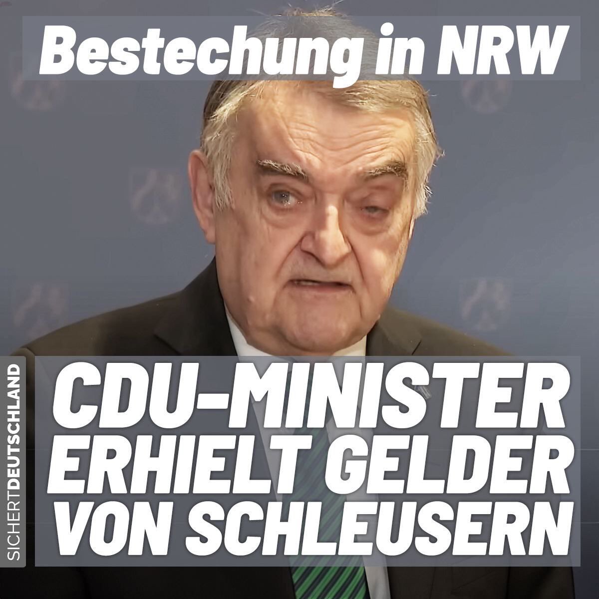 ‼️👉Der Innenminister von NRW, Herbert #Reul, soll seinen Wahlkampf mitunter aus Geldern einer #Schleuserbande finanziert haben. 
👉Das bestätigte der CDU-Politiker dem Kölner Stadt-Anzeiger.

❌👉Für schlappe 28.000 Euro hat sich der #CDU-Mann einspannen lassen. 

Die krassen