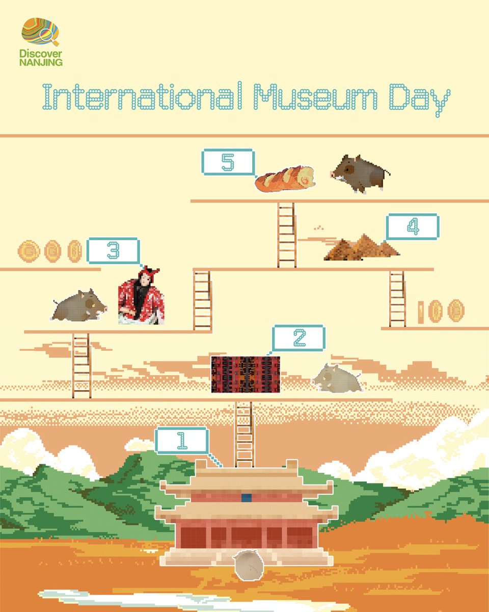 Happy #InternationalMuseumDay! 🐗 Bobo will start its journey from Nanjing Museum. Will it stop at the pyramids of Egypt, or will it fall for the fragrant French Baguette? #CulturalCityNanjing