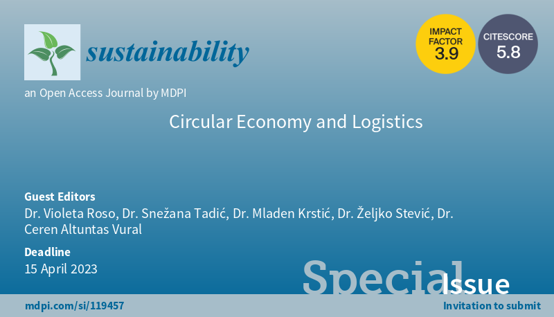 #CallforReading “Circular Economy and Logistics' welcomes your reading Edited by Dr. Violeta Roso, et al., including 5 papers #mdpi #openaccess #sustainability #circulareconomy #logistics More at mdpi.com/journal/sustai…