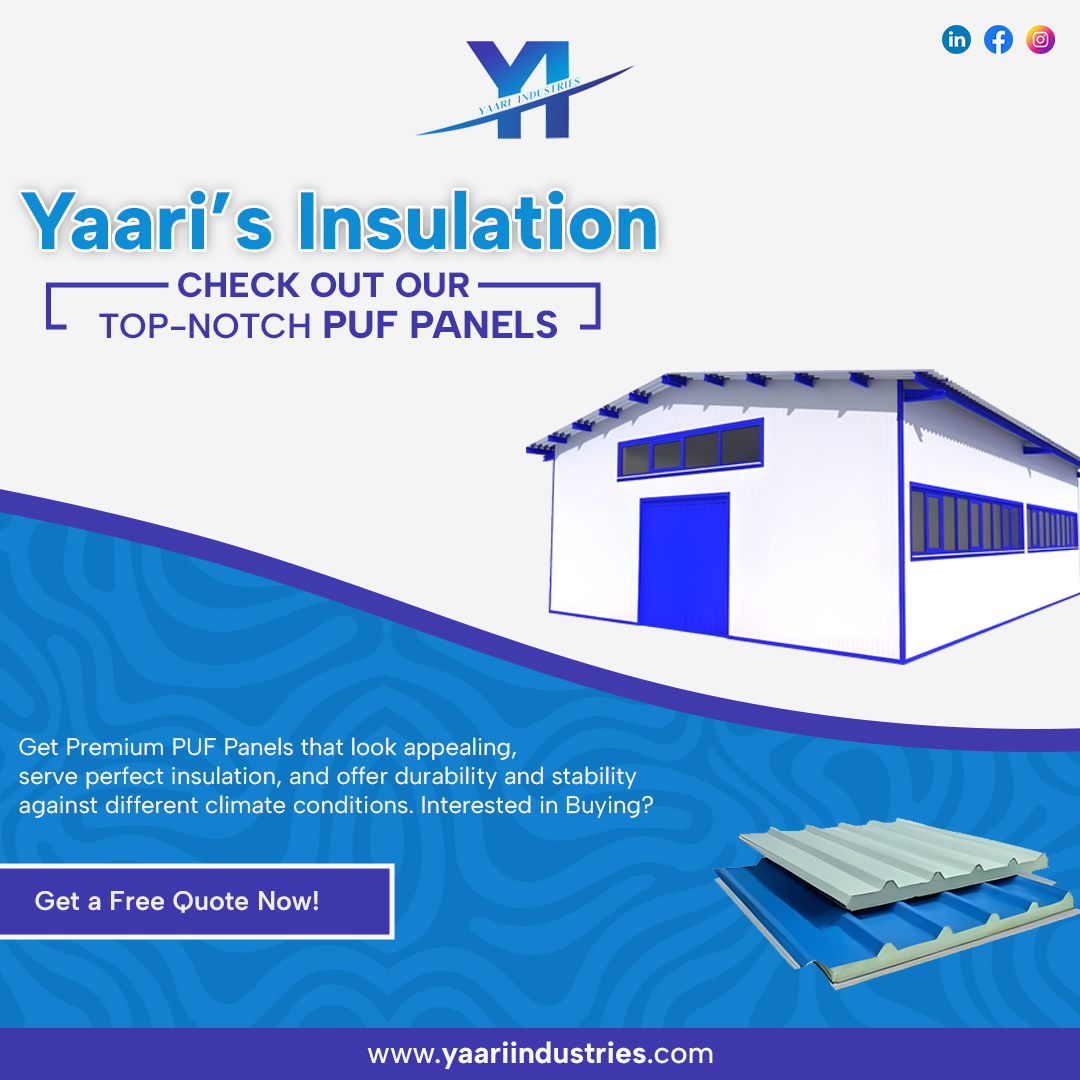 Upgrade your home's insulation with Yaari Industries' top-notch PUF panels! We provide superior insulation, durability, and stability, all while looking great! Get a free quote today! #PUFpanels #construction #architecture #energyefficient #sustainable #ecofriendly #madeinindia