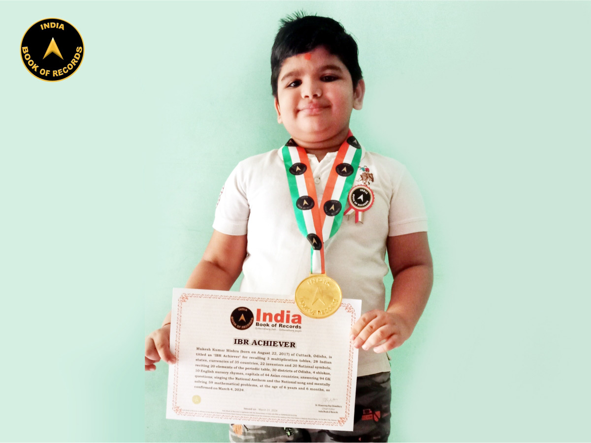 indiabookrecord's tweet image. Mukesh Kumar Mishra (born on August 22, 2017) of Cuttack, Odisha, is titled as ‘IBR Achiever’ for recalling 3 multiplication tables, 28 Indian states
#recalling #multiplicationtable #indianstates #IndiaBookofRecords #reciting #periodictable #IBR 
Read At: indiabookofrecords.in/mukesh-kumar-m…