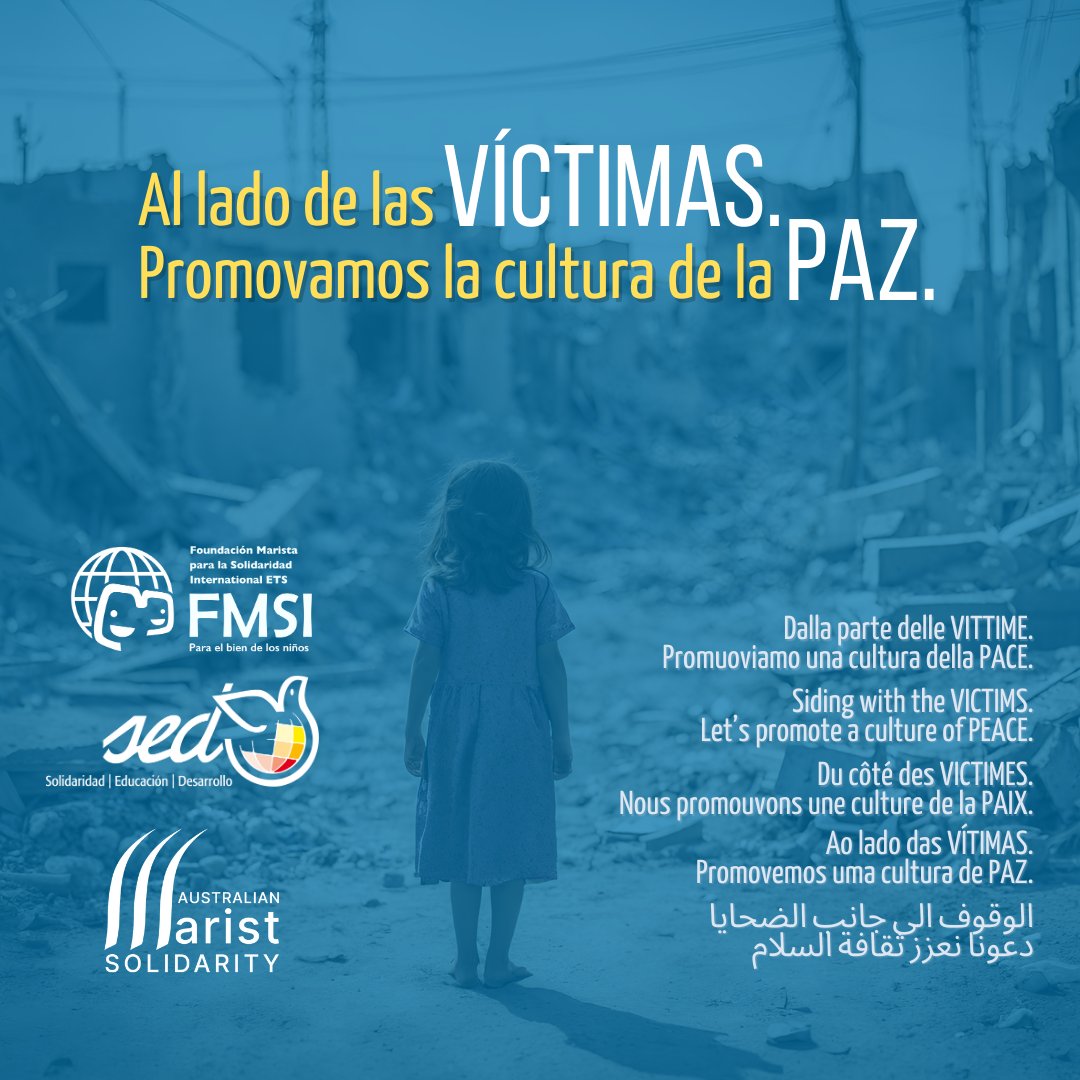 📣🤝 @ongdsed, @australianmaristsolidarity and FMSI stand with the victims in Gaza. We urgently call for action. Let’s promote a culture of Peace. 🕊 Read our article: fmsi.ngo/en/marist-ngos… #InternationalAction #Gaza #ongdsed
