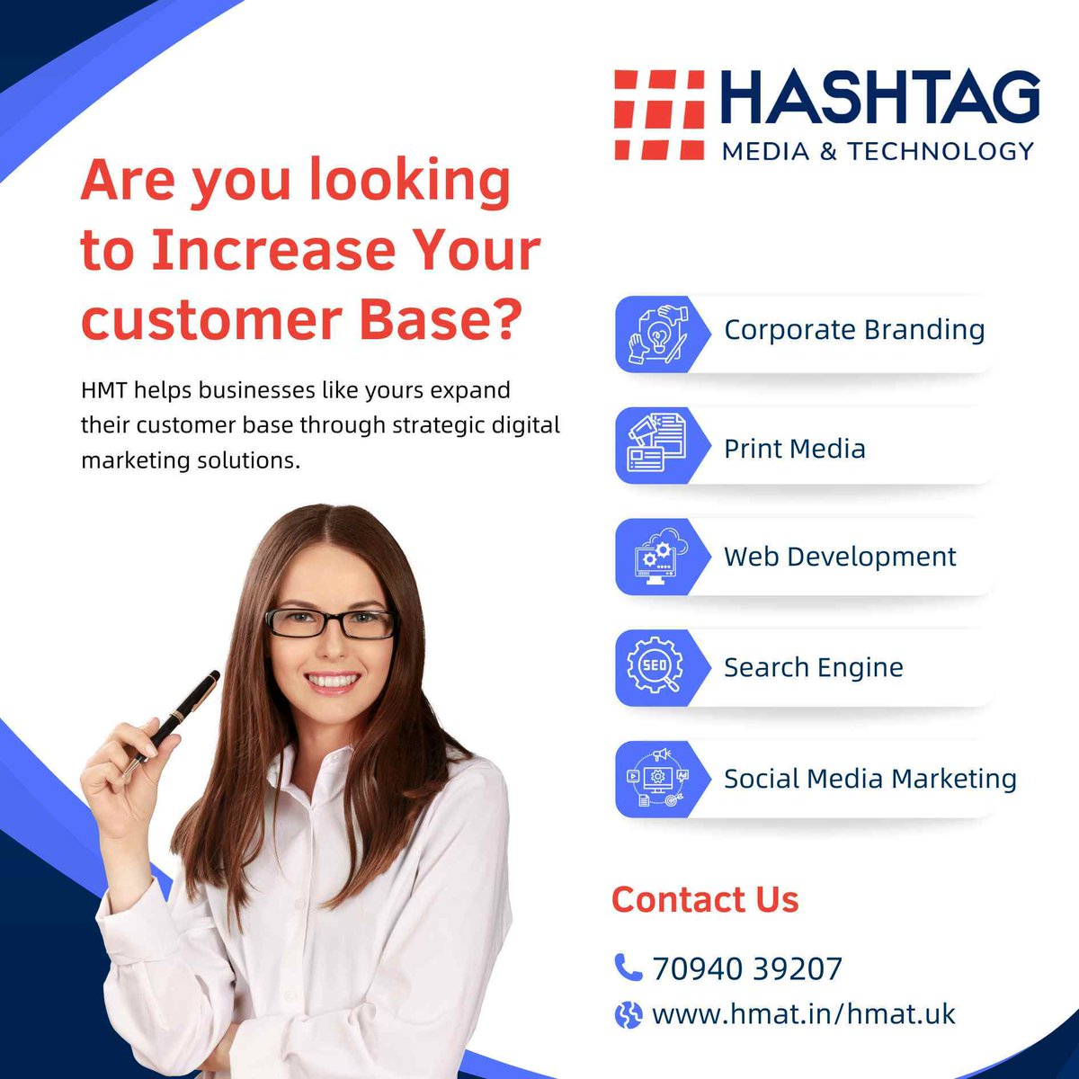Call on- +91 7094039207 or email us at: Himal@hmat.in for free quote.
#HashtagMedia #Technology #DigitalMarketing #BusinessGrowth #DigitalSolutions #CustomerAcquisition #MarketingStrategy #BusinessBoost
#Success2024 #DigitalSuccess #DigitalMarketing #BusinessSuccess