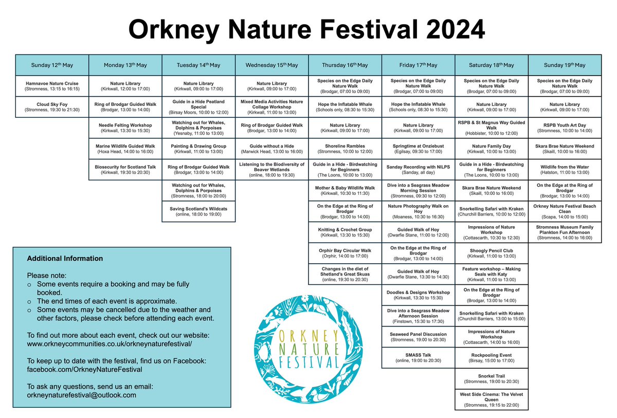 It's the final weekend of the #Orkney Nature Festival 🦅 🐳 🦦

From birdwatching sessions to snorkelling safaris, there's still lots to see and do 😊

View the calendar ⬇️ and find out more via orkneycommunities.co.uk/orkneynaturefe… #VisitOrkney