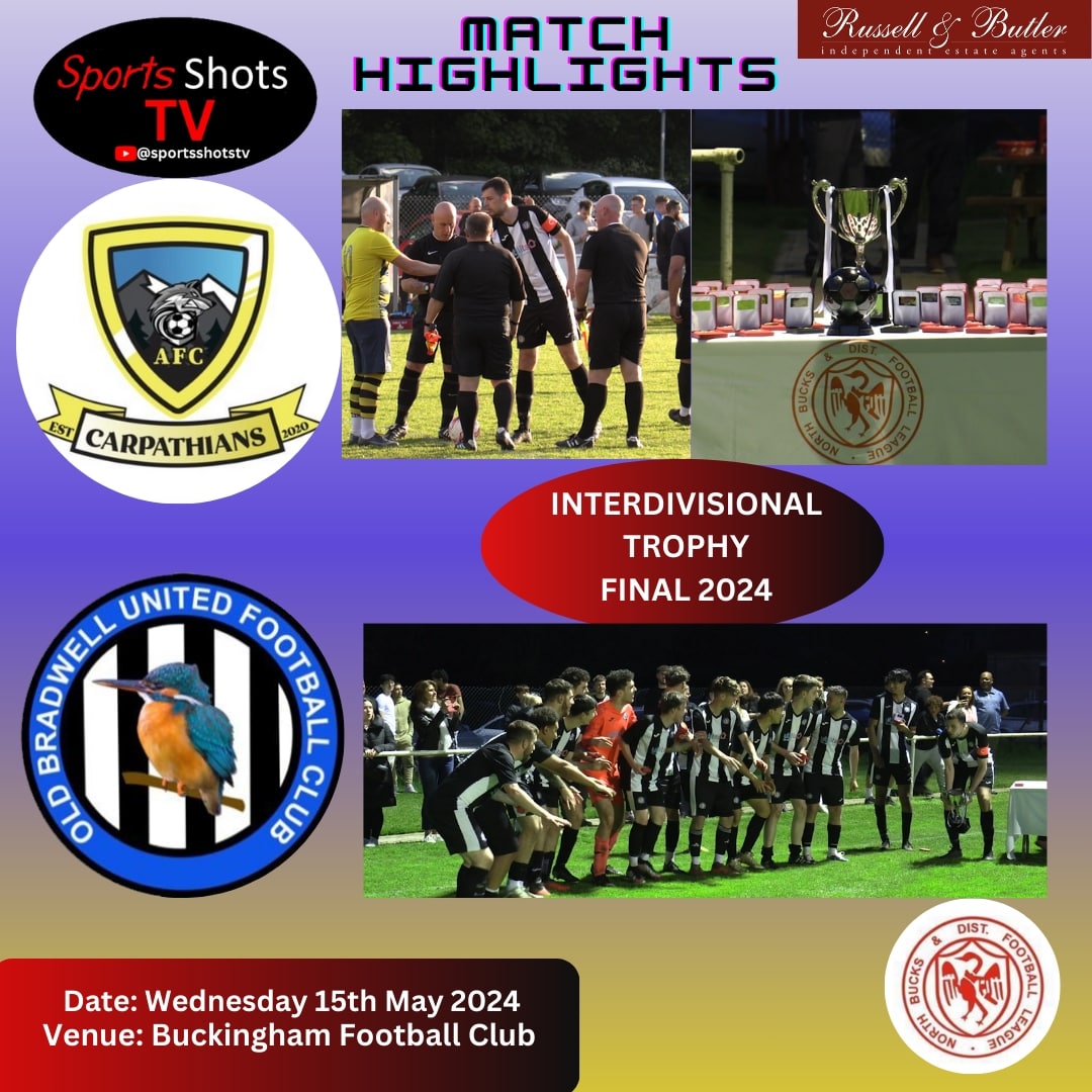 Sports Shots 📺

Match highlights @CarpathiansAFC vs 
 @OBUFCDev in the Interdivisional Trophy Final is now online. 
 youtu.be/iT-7klZ_LJg?si… 

#football #nonleague #nonleaguefootball #matchhighlights #northbucks #afccarpathians #oldbradwellunited #cup #final #Interdivisional