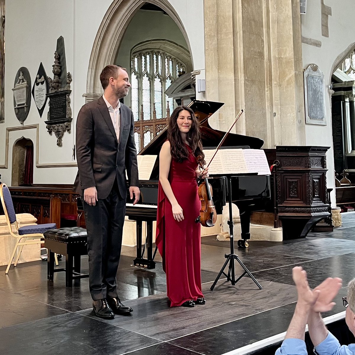 Exquisite recital yesterday from <a href="/irene_duval/">Irène Duval</a> #violin and <a href="/sarmstrongpiano/">Sam Armstrong</a> piano. Beautiful programme of #mozart #schumann #faure and #debussy