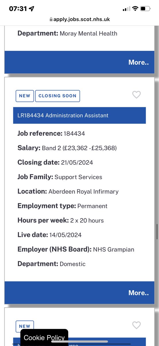 🚨🚨🚨Great ‘entry level’ career opportunities to join a great organisation @NHSGrampian @DougAnd8 @AbzWorks @JCPinScotland @shmuORG @tomrpower @JasonNicol_GenQ @HSCAberdeen