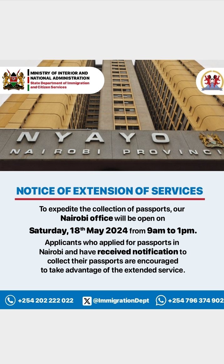 NOTICE OF EXTENSION OF SERVICES .