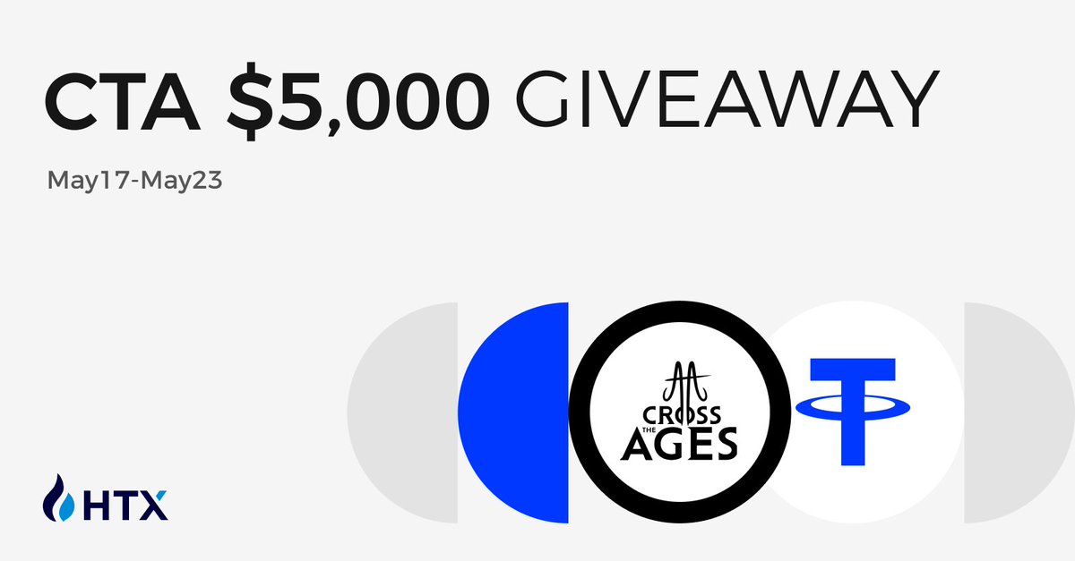 🥳#HTX x CTA $5,000 Giveaway!

Enter to Share $5,000:
✅Follow <a href="/HTX_Global/">HTX</a> <a href="/CrossTheAges/">Cross The Ages</a>

✅RT + Like + Tag 2 Friends

✅Fill out form docs.google.com/forms/d/e/1FAI…