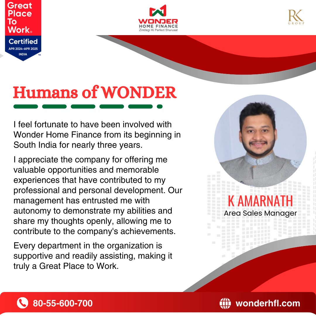 ⭐ Today we are thrilled to spotlight K Amarnath, our talented superstar ASM of Karnataka. ⭐ His passion, positive attitude and determination in contributing to the company’s growth make him a true Human of Wonder. #HumansofWonder #EmployeeSpotlight #TeamExcellence #Employee