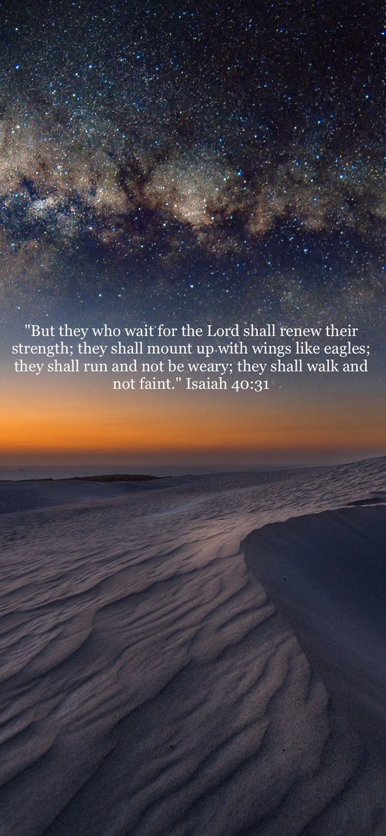 _4YourSoul_'s tweet photo. “But they who wait for the Lord shall renew their strength; they shall mount up with wings like eagles; they shall run and not be weary; they shall walk and not faint”

Isaiah 40:31

#BibleVerses #Christianity #Jesus #God #Christian #Bible #Fearnot #4YourSoul #Godisgood https://t.co/lFH1sjG07x