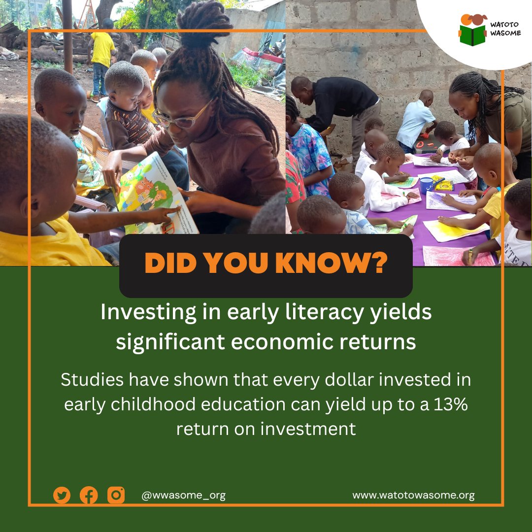 📚Investing in #earlychildhoodeducation yields significant #economicreturns. #Qualityeducation not only enhances individual potential but also drives #economicgrowth and social progress. 

✨Support us in nurturing the future leaders of Kenya and creating a prosperous tomorrow.