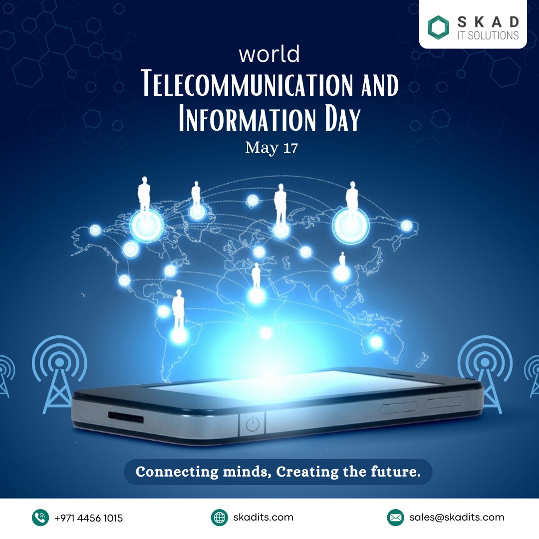 World Telecommunication and Information Day

#DigitalTransformation #TechInnovation #GlobalCollaboration #SKADITSolutions #WebDevelopment #TechSolutions #MobileApps #WorldTeleCommunicationandInformationDay #Telecommunications #ModernBusiness #Dubai #UAE