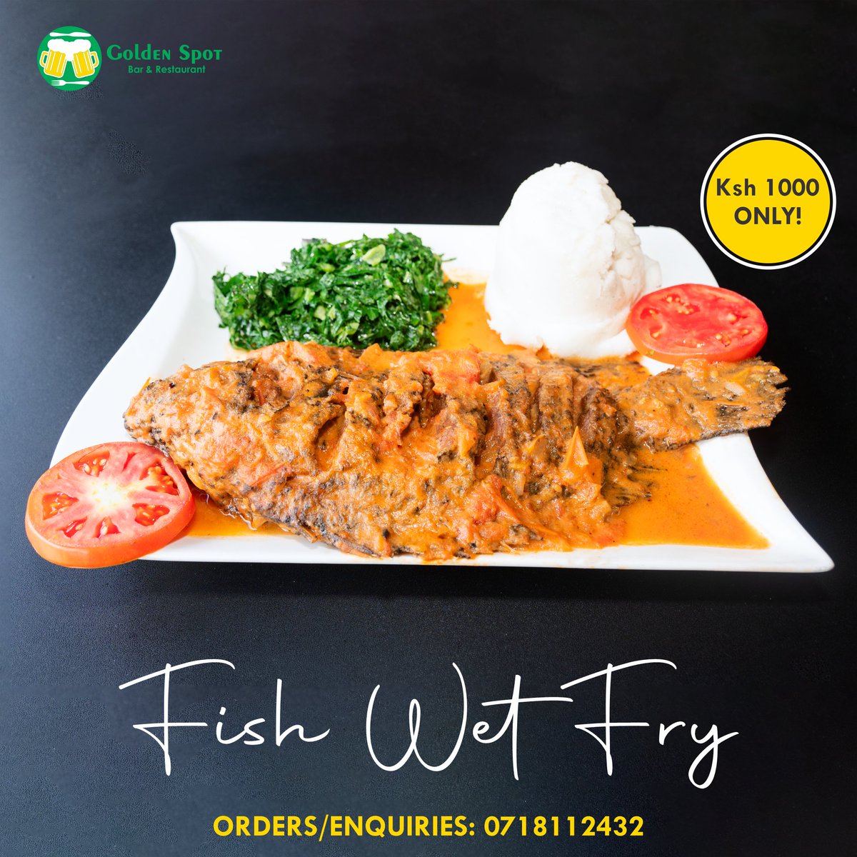 Furahi day na Fish Wet Fry for lunch! For orders call 0718112432 (T&C Apply) 
#fridayvibes #gspot # like #friday #FoodSpot #FoodieFavorites #FoodieFavorites #foodie