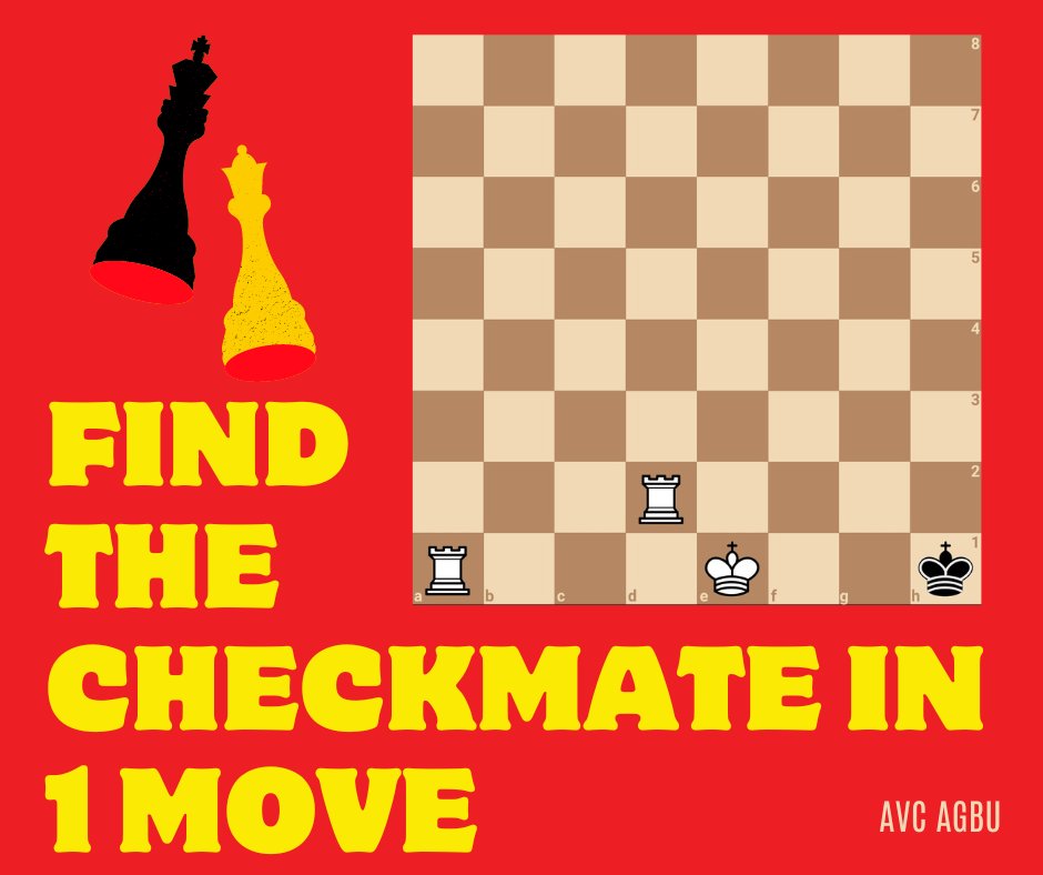 Find the checkmate in 1 move!

Hint: some conditions are met

#Chess #LearnWithUs #Armenia #AVC #AGBU #eLearning