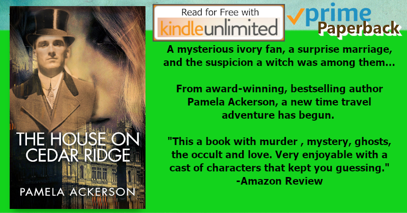 #READ #FREE on #KindleUnlimited #Book
The House on Cedar Ridge (Cedar Ridge Hills Museum Series Book 1)
by Pamela Ackerson amzn.to/3yko08v
A mysterious ivory fan, a surprise marriage, and the suspicion a witch was among them…
'This paranormal story is so good!'
#KUBooks